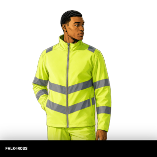 softshell haute visibilite orange chantier
